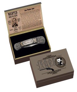FAMOUS OUTLAW JESSE JAMES DISPLAY KNIFE: FAMOUS OUTLAW JESSE JAMES DISPLAY KNIFE **|**|** FAMOUS OUTLAW JESSE JAMES DISPLAY KNIFE #43128v2