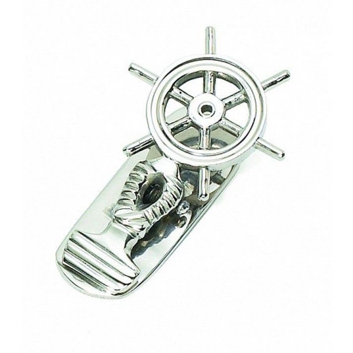 Nautical Chrome Ship Wheel Paper Clip 5": Nautical Chrome Ship Wheel Paper Clip 5" **|**|** Nautical Chrome Ship Wheel Paper Clip 5" #13613v2