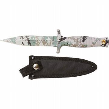 Rampant" Fixed Blade Digital Camo Coated Hunting Knife: Rampant" Fixed Blade Digital Camo Coated Hunting Knife **|**|** Features stainless steel honed blade, Leymar" handle and nylon sheath. Measures 9" overall, with a 4-1/2" blade. Limited lifetime warran