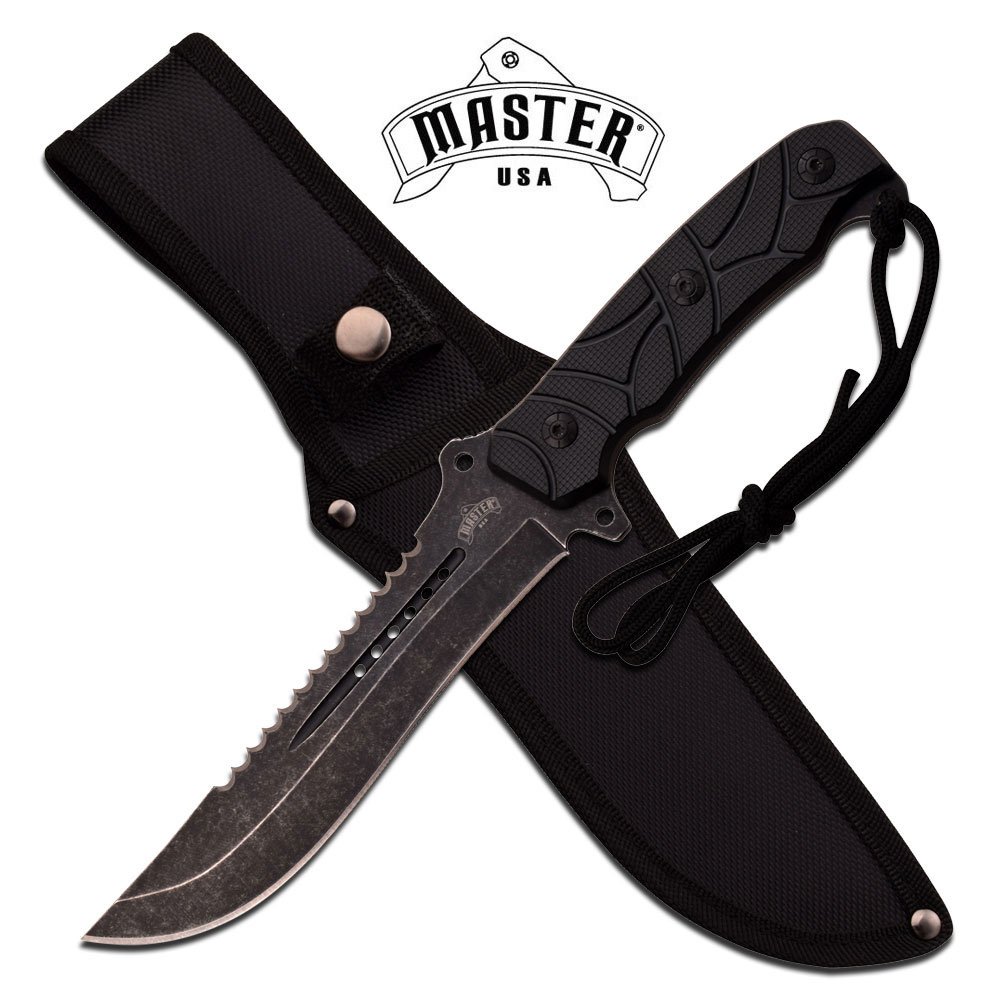 11.75" STAINLESS STEEL FULL TANG FIXED BLADE KNIFE: 11.75" STAINLESS STEEL FULL TANG FIXED BLADE KNIFE **|**|** 11.75" STAINLESS STEEL FULL TANG FIXED BLADE KNIFE #48510v2