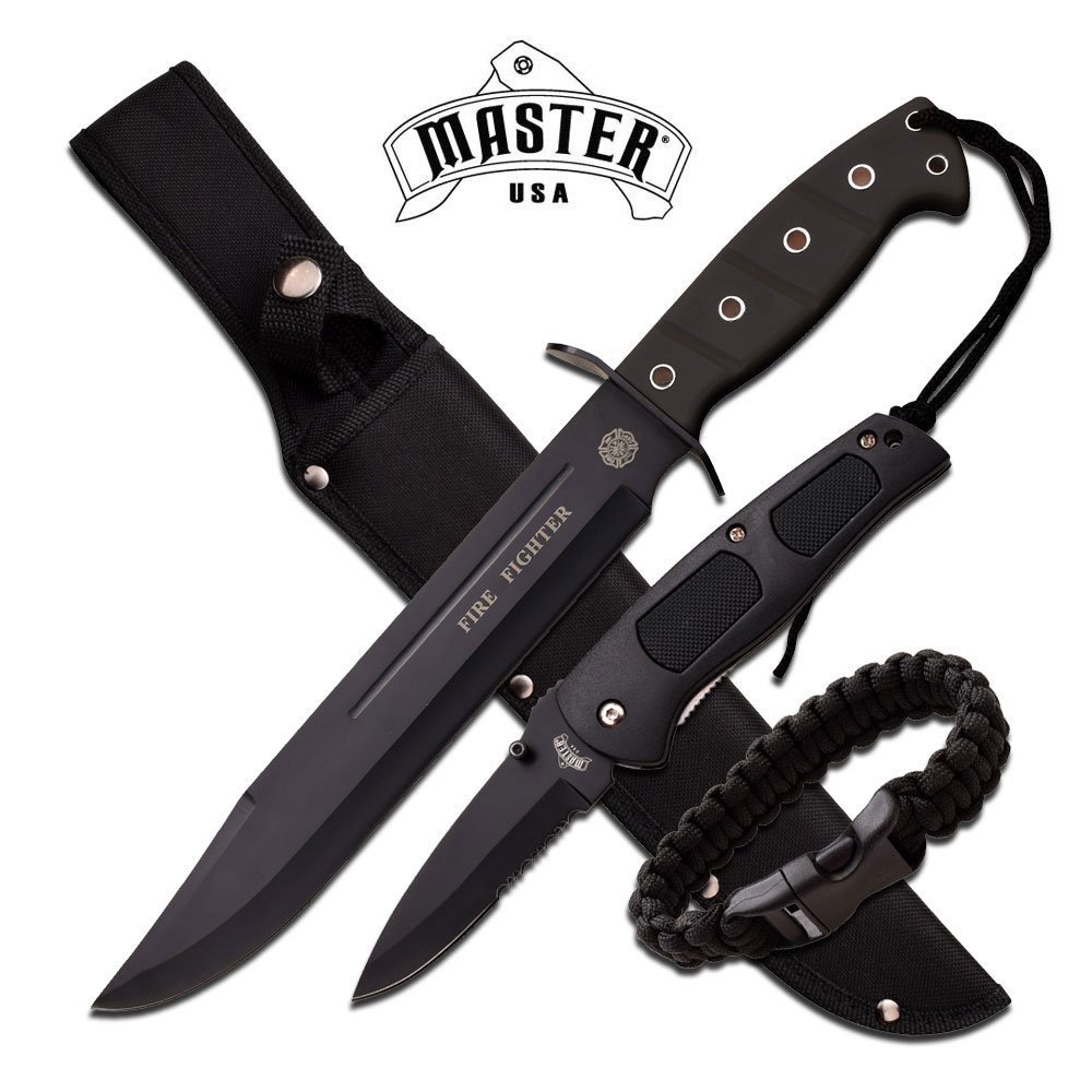 MASTER USA 15" AND 10" COMBO KNIFE SET; BRACELET, SHEAT: MASTER USA 15" AND 10" COMBO KNIFE SET; BRACELET, SHEAT **|**|** MASTER USA 15" AND 10" COMBO KNIFE SET; BRACELET, SHEATH #71566v2
