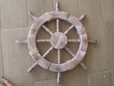 Nautical Rustic Seaworn Decorative Ship Wheel 18": Nautical Rustic Seaworn Decorative Ship Wheel 18" **|**|** Nautical Rustic Seaworn Decorative Ship Wheel 18" #13589v2