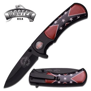 8" SPRING ASSISTED CONFEDERATE FLAG DESIGN STAINLESS ST: 8" SPRING ASSISTED CONFEDERATE FLAG DESIGN STAINLESS ST **|**|** 8" SPRING ASSISTED CONFEDERATE FLAG DESIGN STAINLESS STEEL KNIFE W/CLIP #11487v2