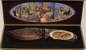WILDLIFE EDITION "DEER" DISPLAY KNIFE W/CASE: WILDLIFE EDITION "DEER" DISPLAY KNIFE W/CASE **|**|** WILDLIFE EDITION "DEER" DISPLAY KNIFE W/CASE #16737v2