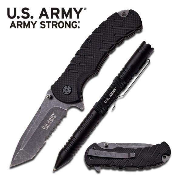 OFFICIALLY LICENSED U.S. ARMY FOLDING KNIFE W/TACTICAL: OFFICIALLY LICENSED U.S. ARMY FOLDING KNIFE W/TACTICAL **|**|** OFFICIALLY LICENSED U.S. ARMY FOLDING KNIFE W/TACTICAL PEN #20024v2