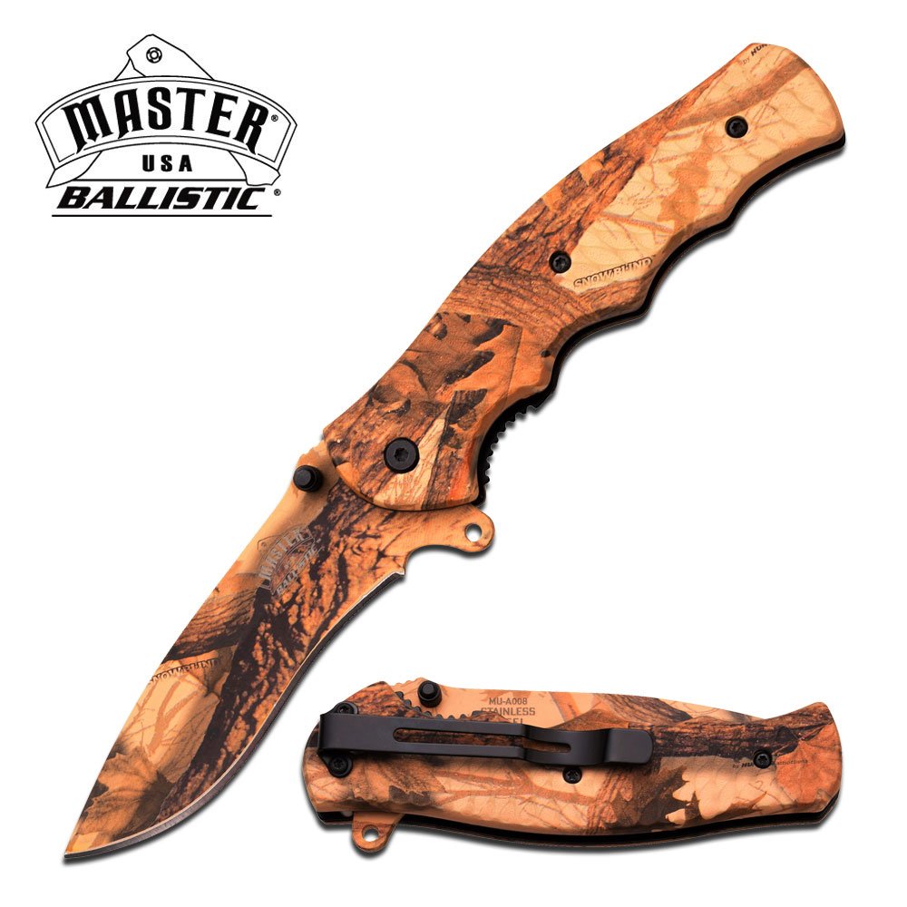 MASTER USA 8" CAMOUFLAGED S/A POCKET KNIFE COMES W/POCK: MASTER USA 8" CAMOUFLAGED S/A POCKET KNIFE COMES W/POCK **|**|** MASTER USA 8" CAMOUFLAGED S/A POCKET KNIFE COMES W/POCKET CLIP #75453v2