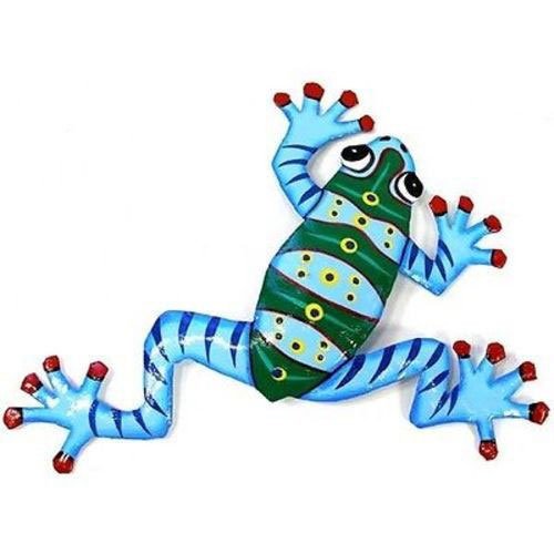 Ten Inch Metal Blue Frog - Caribbean Craft: Ten Inch Metal Blue Frog - Caribbean Craft **|**|** This metal handcut frog is made in Haiti from recycled oil drums #HMDEM991_1_515003 #86572v2