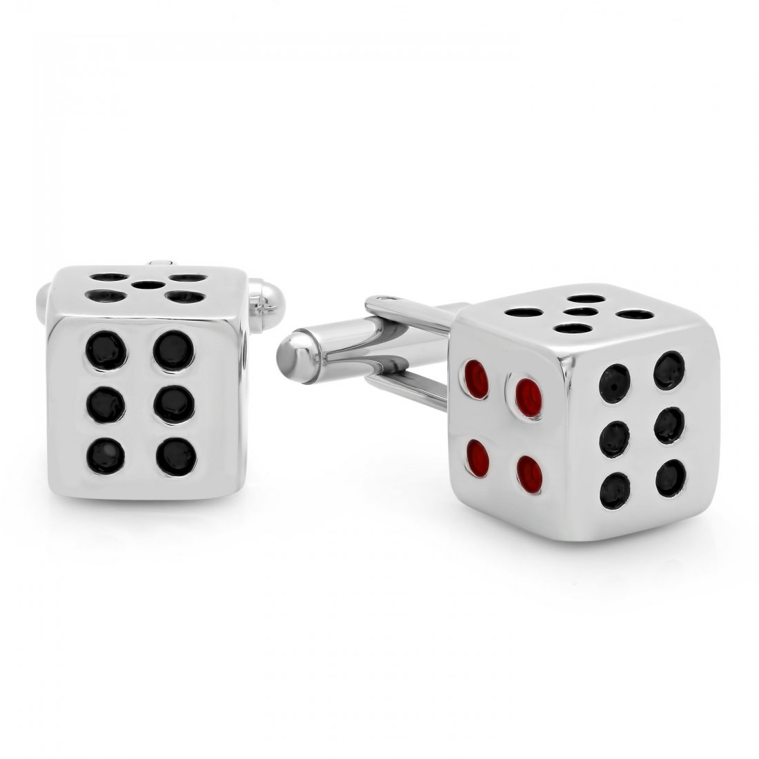 Stainless Steel Dice Cufflink: Stainless Steel Dice Cufflink **|**|** Stainless Steel Dice Cuff Link for card sharks and Dad for Father's DayAlthough the first cufflinks appeared in the 1600s they did not become common until the en