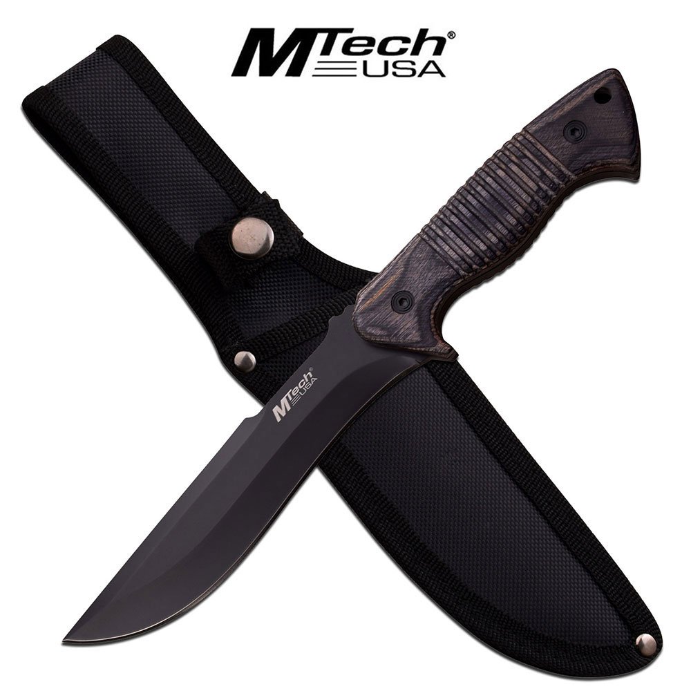 11" FULL TANG FIXED BLADE KNIFE; 5MM STAINLESS STEEL BL: 11" FULL TANG FIXED BLADE KNIFE; 5MM STAINLESS STEEL BL **|**|** 11" FULL TANG FIXED BLADE KNIFE; 5MM STAINLESS STEEL BLADE; PAKKAWOOD HANDLE; COMES W/NYLON SHEATH #88723v2