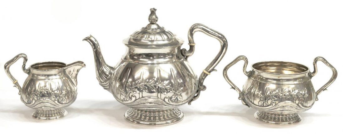 Set of Three Austro-Hungarian 800 Silver Coffee Service (1 of 6)