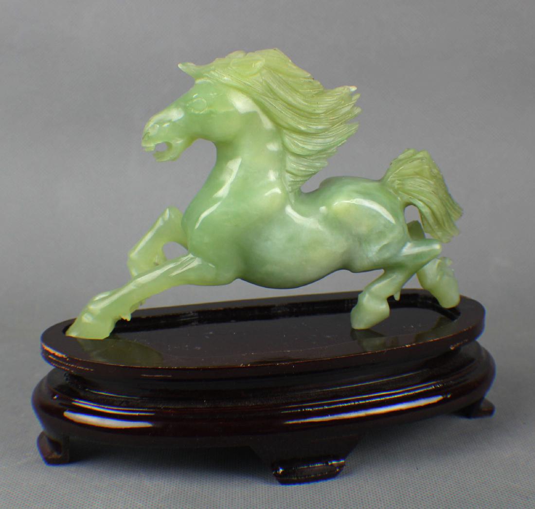 A Natural Jade Horse, 7 x 6"