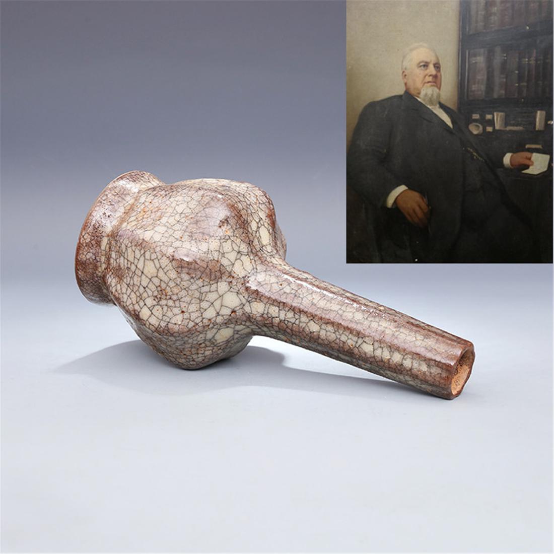 Song Ge Kiln, gold wire, octagonal straight neck bile (1 of 6)