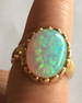 18K Gild Aupal Ring, #6.75, Aupal: 1.8x1.3cm