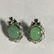 Pair Of Sterling Silver And Jade Earrings, Test - 2