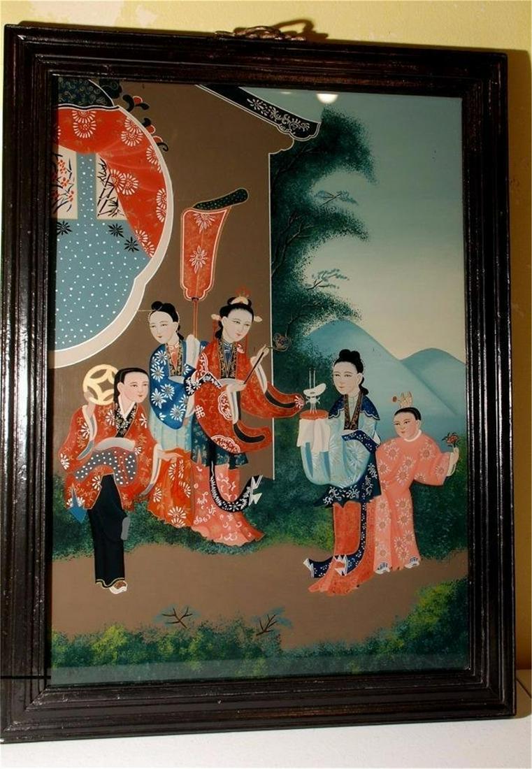 Early 19th Century Chinese Reverse Painting on Glass (1 of 5)