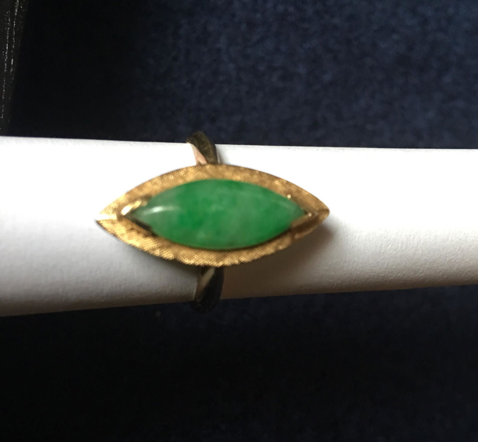 14K Gold Jadeite Ring, 6.5# (1 of 6)