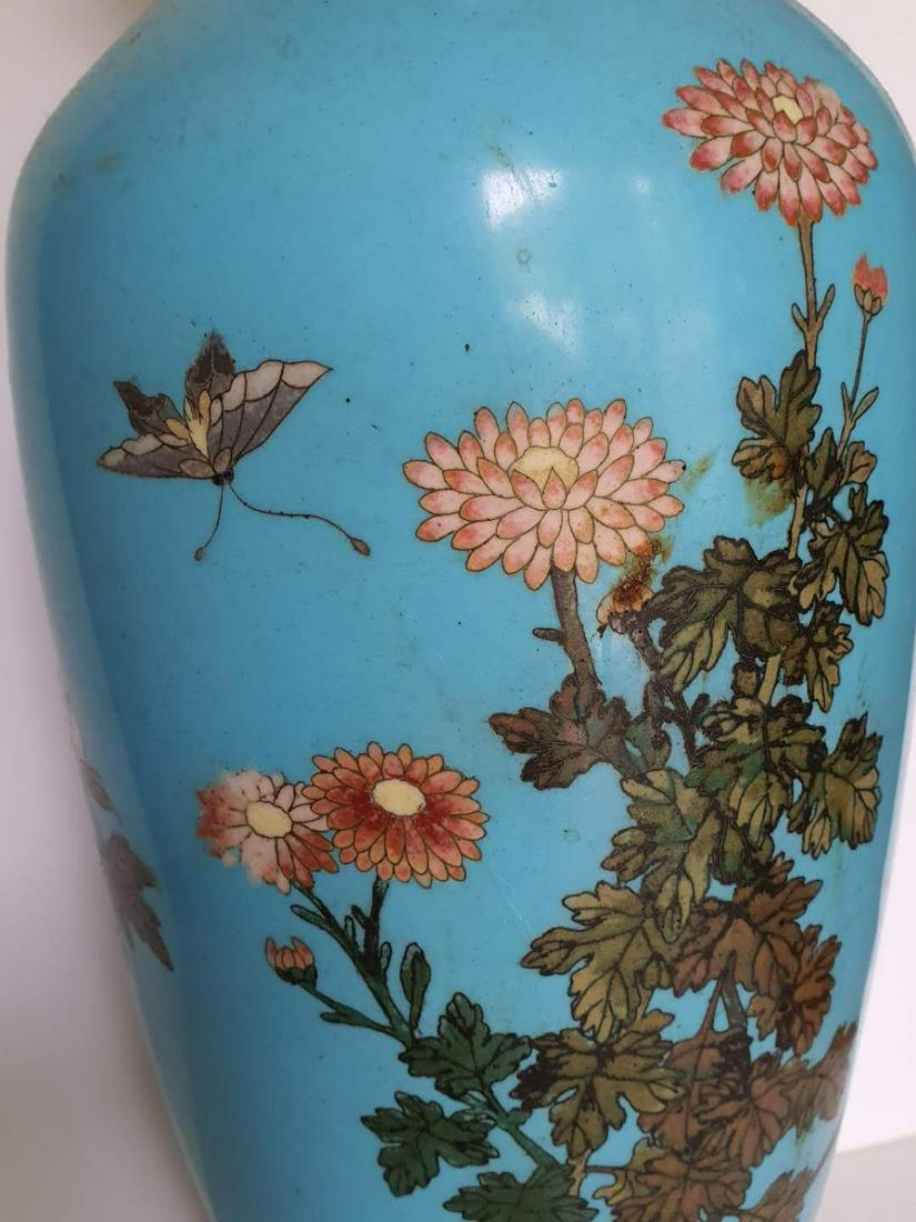 Copper tire cloisonnÃ© enamel lamp (1 of 7)