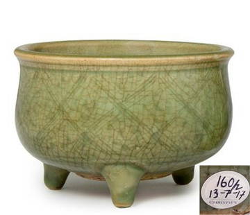 MING DYNASTY (1368-1644) From CHRISTIE: MING DYNASTY (1368-1644) A CELADON TRIPOD CENSER From CHRISTIE