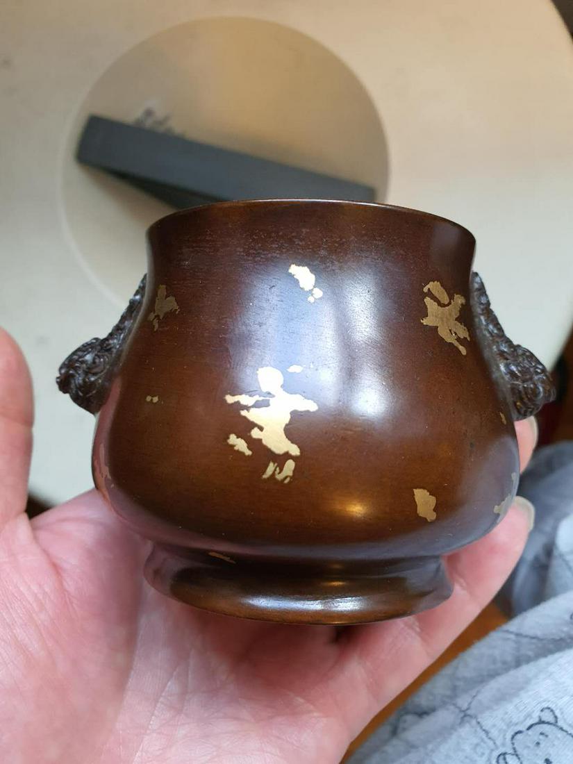 China, 19th C., bronze censer, (1 of 10)