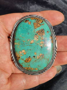 Old Turquoise Belt Buckle Furnace L6.5cm: Old Turquoise Belt Buckle Furnace L6.5cm