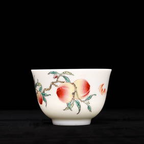 Qing Dynasty Qianlong famille rose pomegranate pattern celestial vase Height 22.80CM Caliber 5.00CM (1 of 5)
