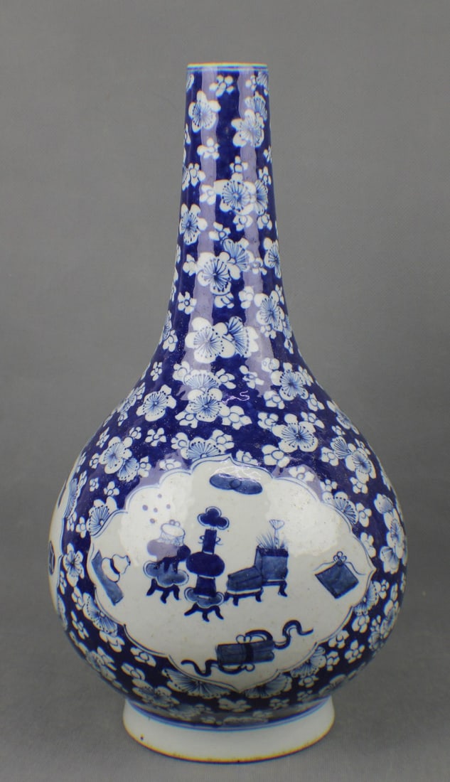 B & W Vise in plum blossom Pattern w/ tri open-windows (1 of 4)