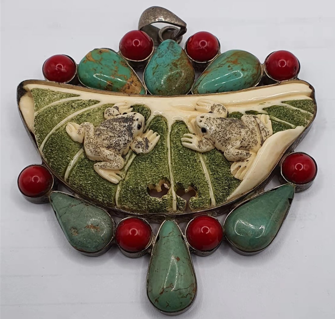 Turquoise Coral Pendant (1 of 5)