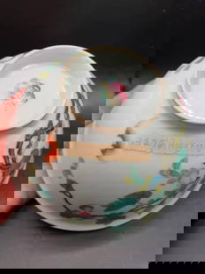 Qing Yongzheng pastel gourd bowl W15cm: Qing Dynasty