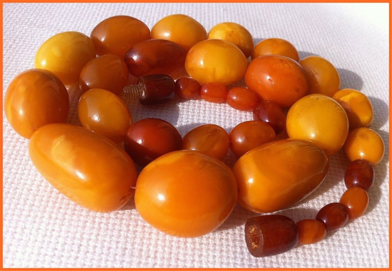 NATURAL BUTTERSCOTCH AMBER NECKLACE 54g: NATURAL BUTTERSCOTCH AMBER NECKLACE 54g