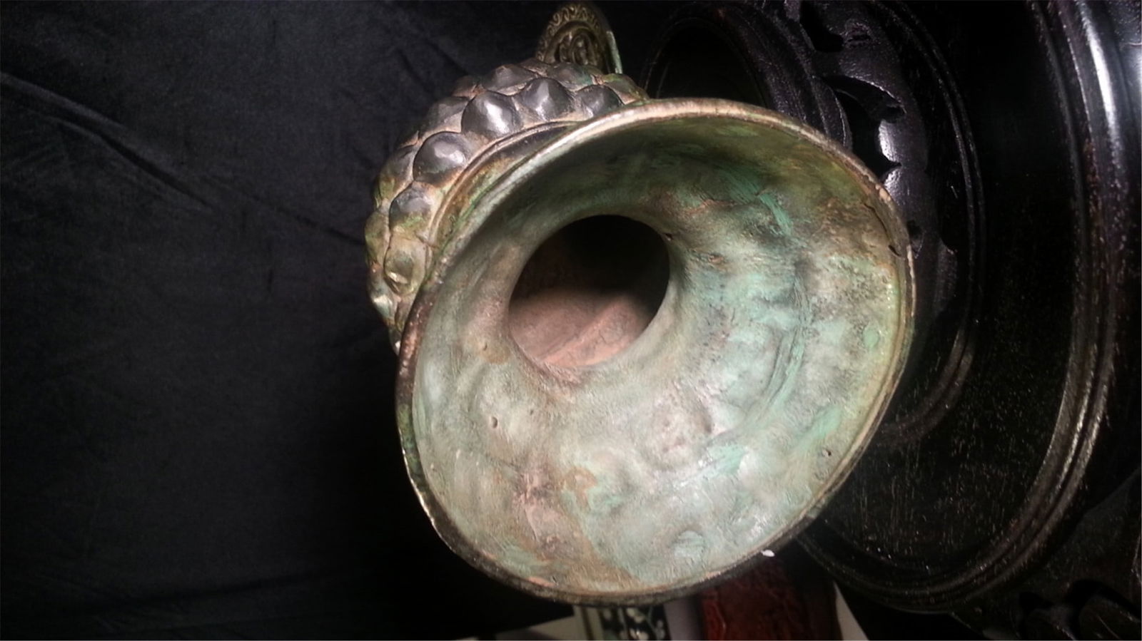 Copper Buddha statue . - 6