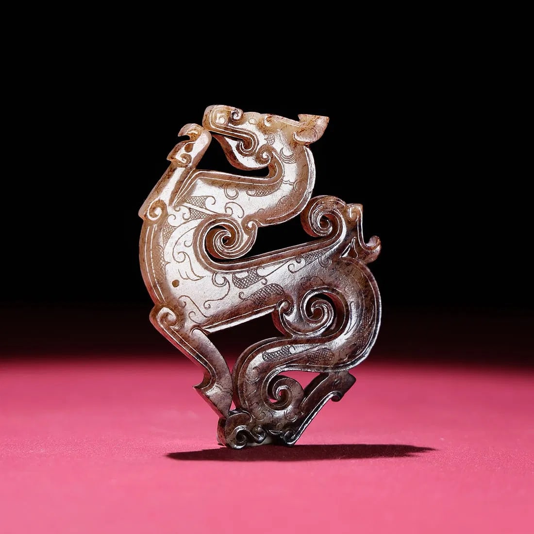 Hetian seed material mercury Qin Longpei,: Hetian seed material mercury Qin Longpei, size, 3.5x2.5x0.2in