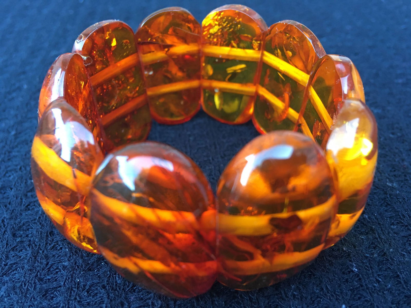 Natural Amber Bangle in big Beads (1 of 5)