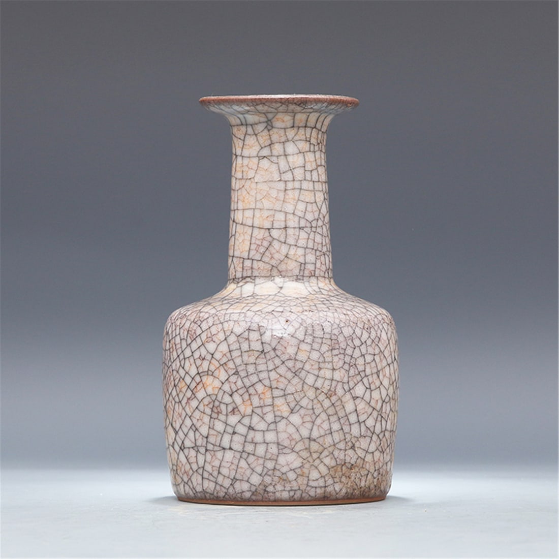 Ge kiln gold wire iron flat paper bottle high 17.50CM caliber 6.60CM bottom diameter 8.60CM (1 of 8)