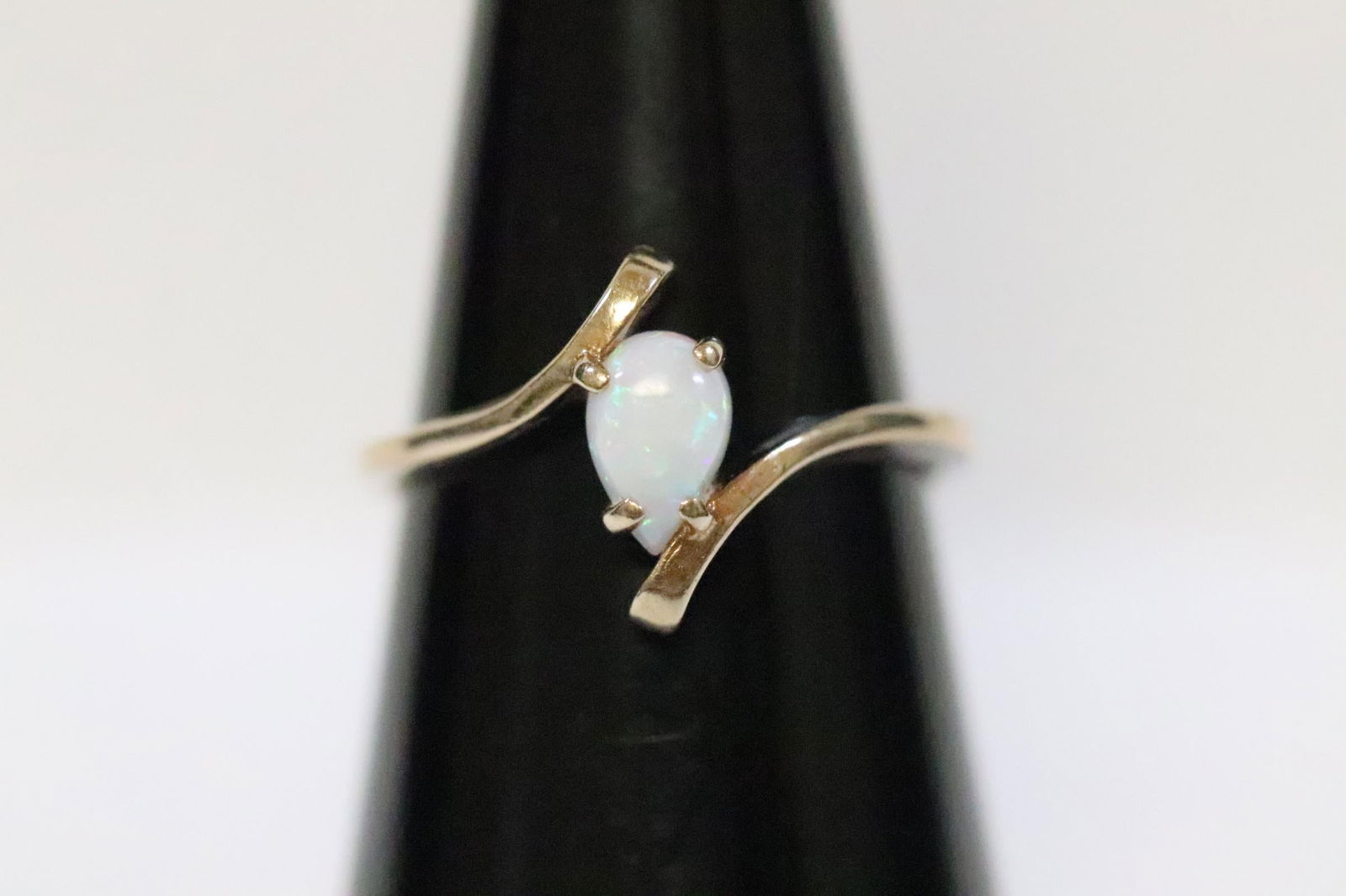 10K Y/G freestyle opal ring: 10K Y/G freestyle opal ring, size, 5.25
