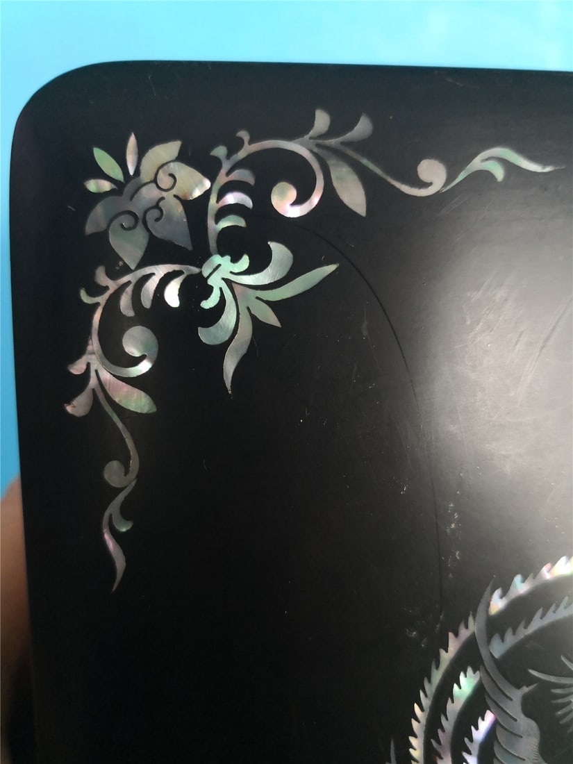 Black Lacquer Snuff Box 黑漆螺钿鼻烟盒， - 6