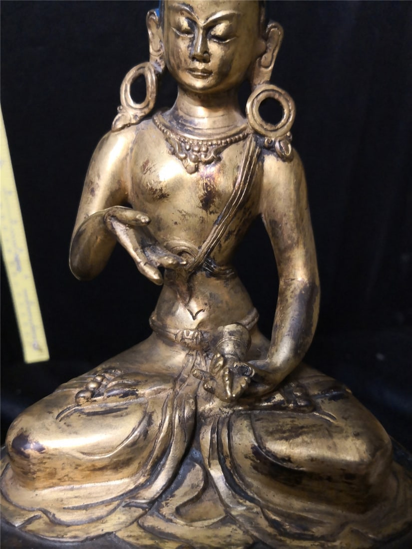 Antique Copper Buddha - 7