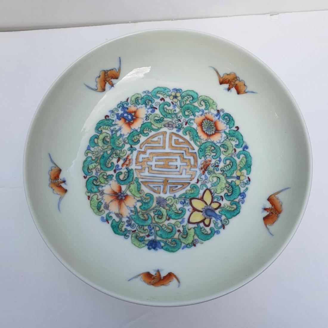 Gilded Five Blessings Surrounding Longevity 清乾隆款 描金五 - 5