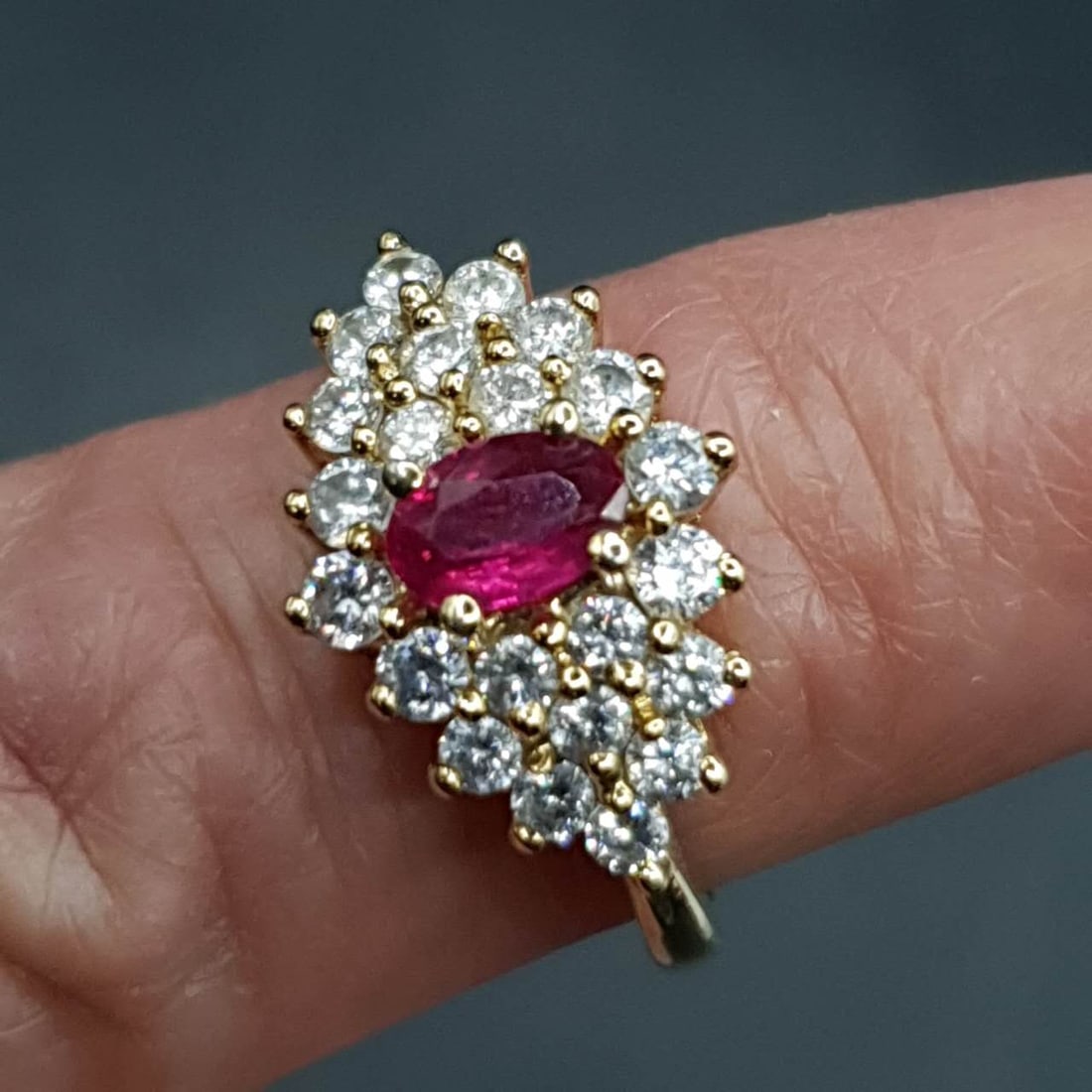 Ruby Ring CTW 1红宝石戒指 - 4