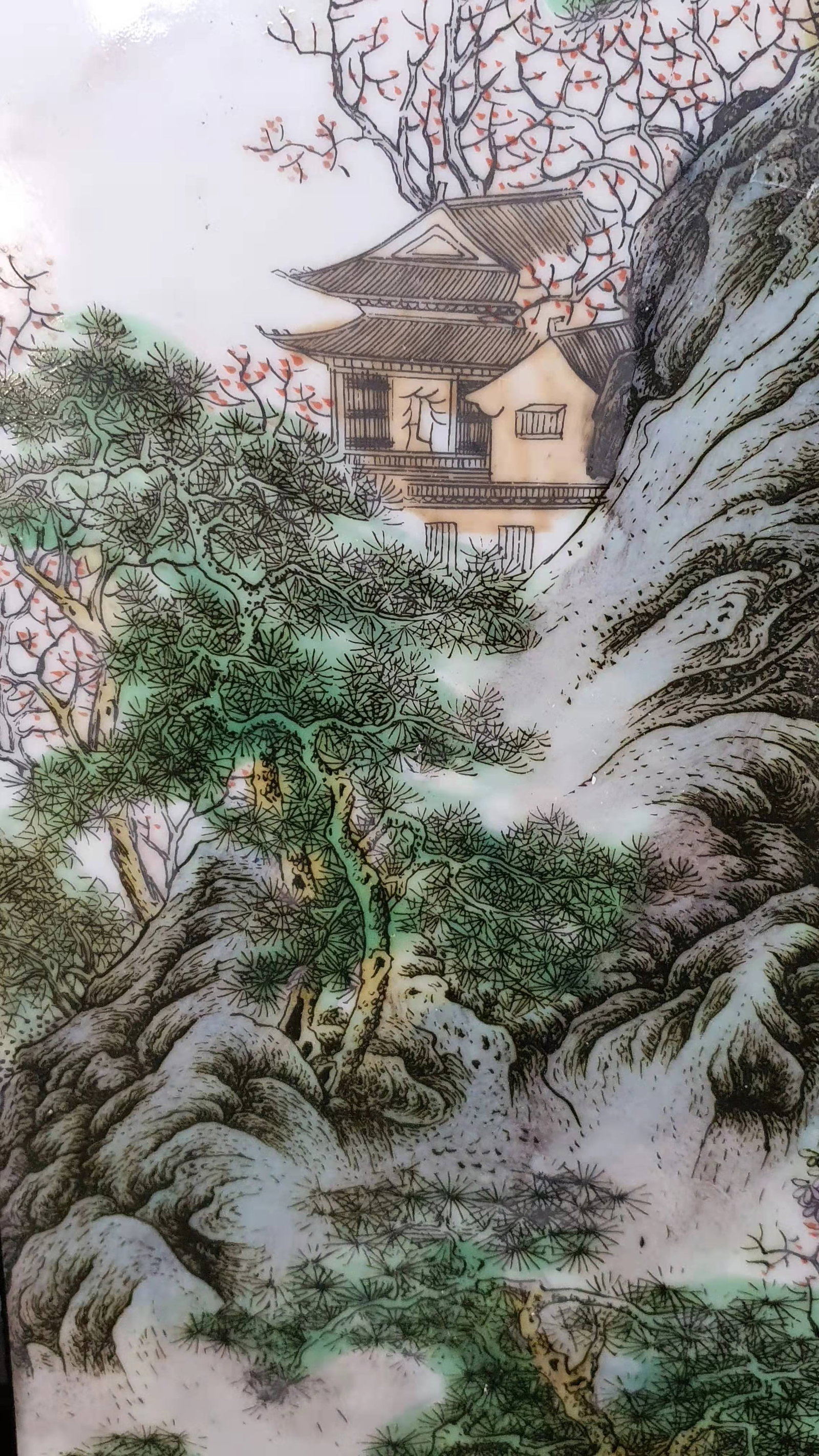 Porcelain Plaques民国名家瓷板画一套四&# (1 of 12)