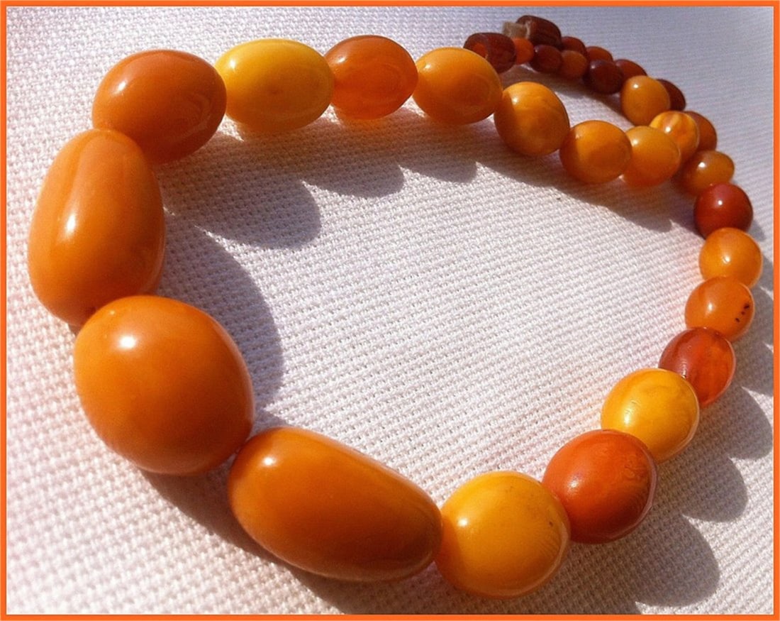 NATURAL BUTTERSCOTCH AMBER NECKLACE 54g - 2