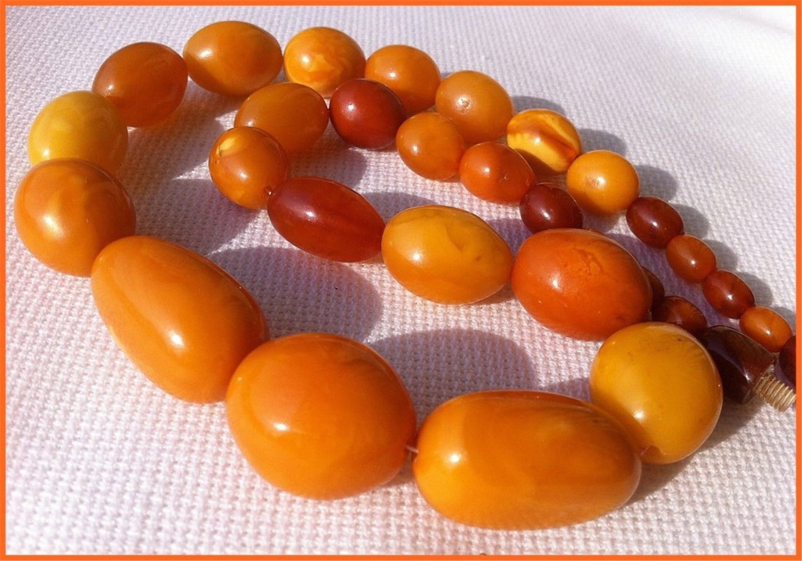 NATURAL BUTTERSCOTCH AMBER NECKLACE 54g - 3