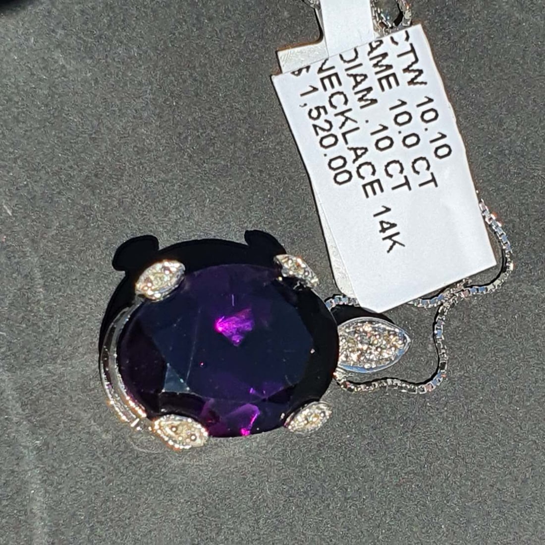 14K White Gold Necklace;14k白金项链，10年前价格 (1 of 3)