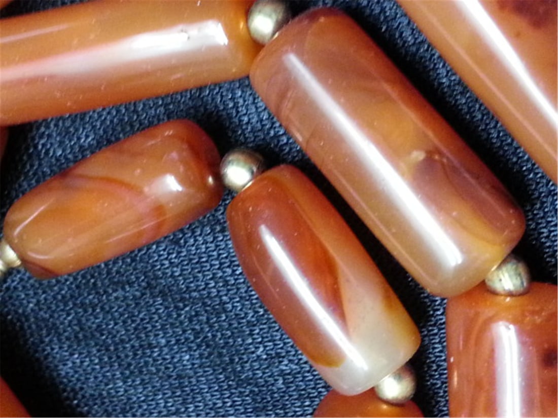 Old agate necklace - 4