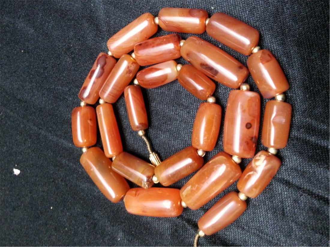 Old agate necklace - 7