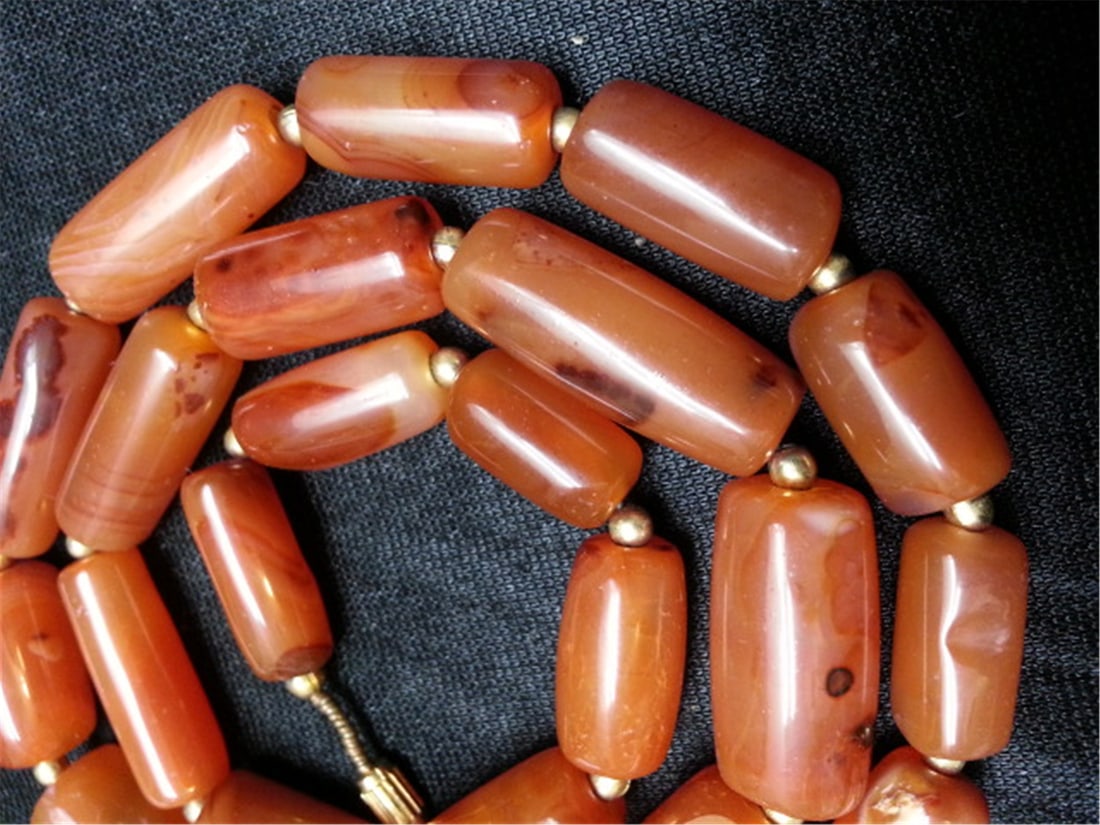 Old agate necklace - 8