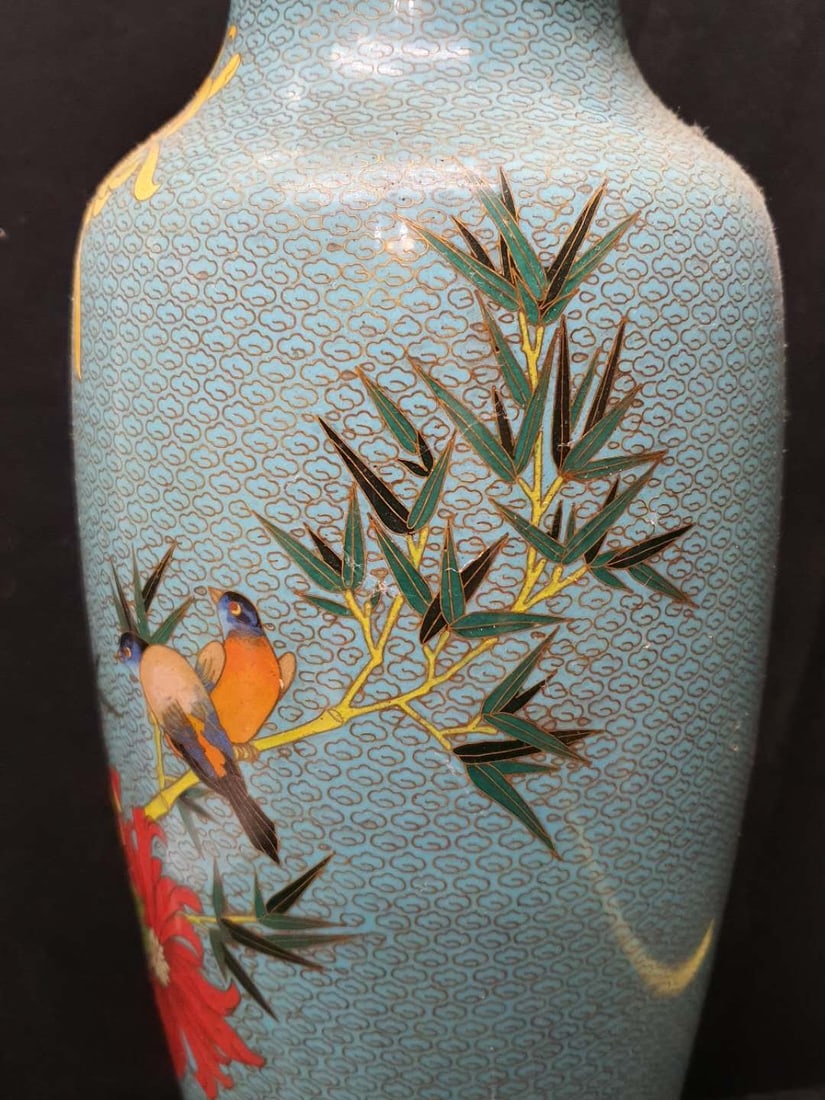 old Chinese Cloisonee vase - 2