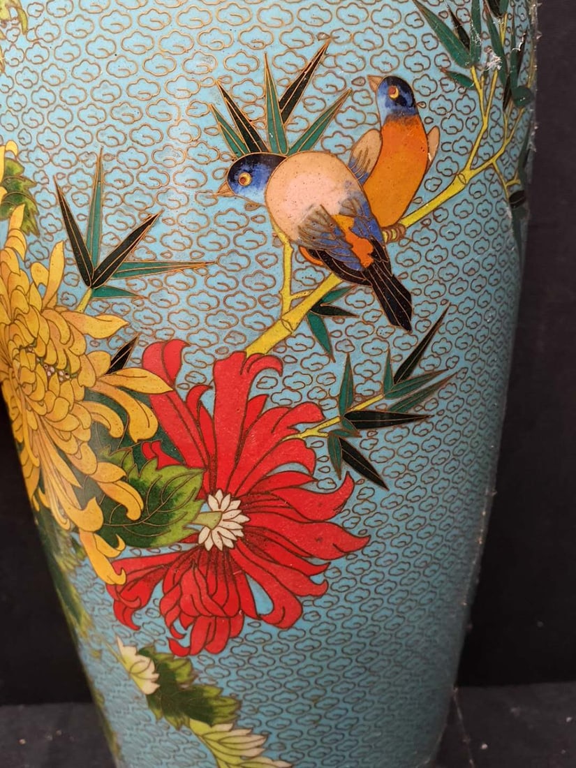 old Chinese Cloisonee vase - 5