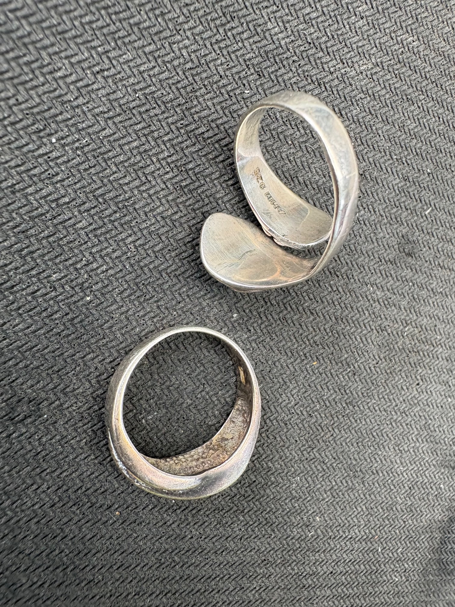 Two Opal Silver Rings - 2
