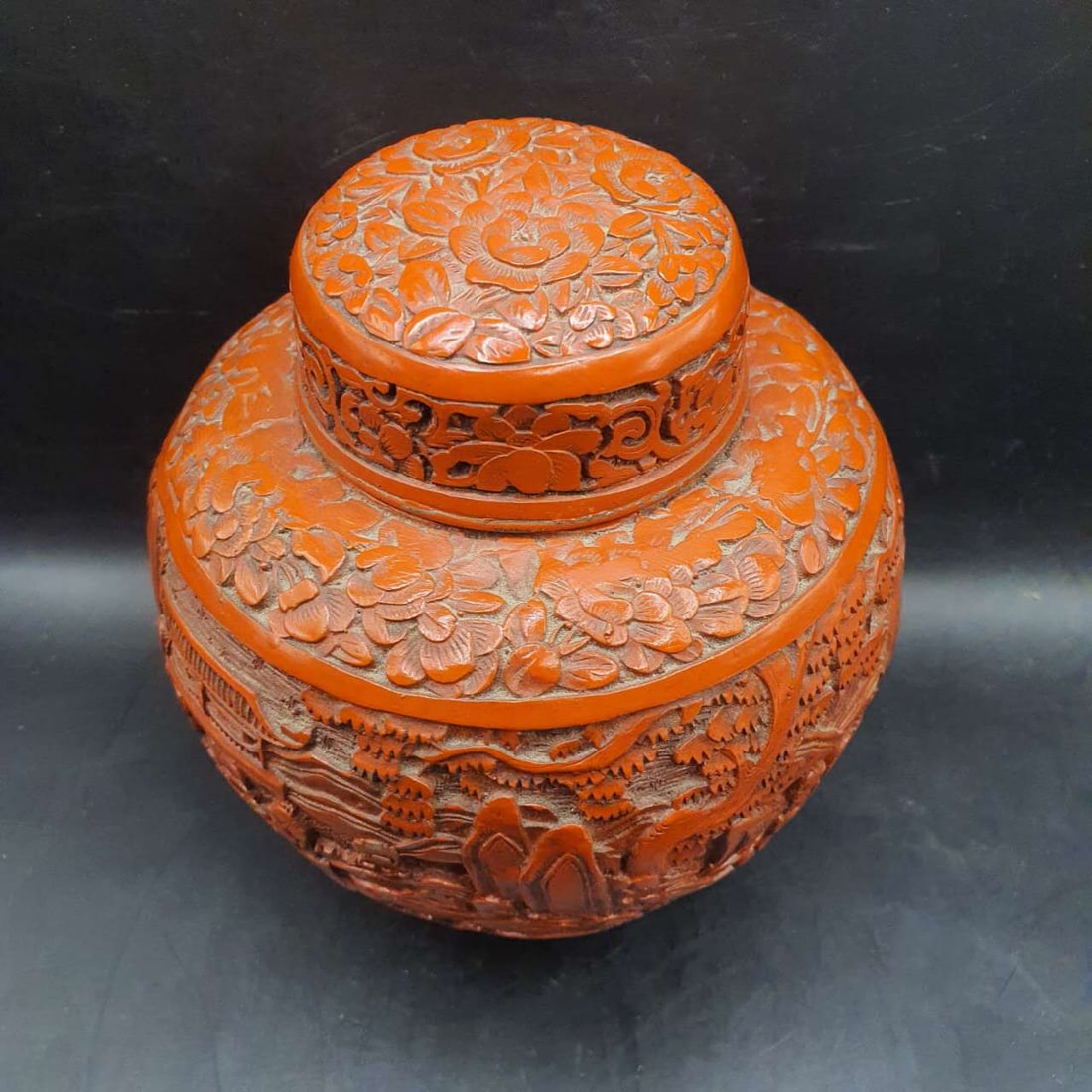 carved cinnabar lacquered - 3