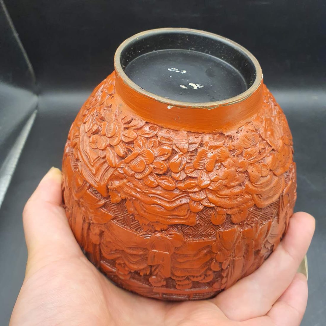 carved cinnabar lacquered - 5